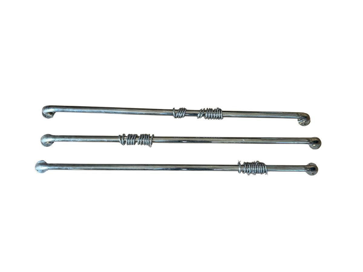 1in French Return Curtain Rods, 43-44.5in Length, Set of 3