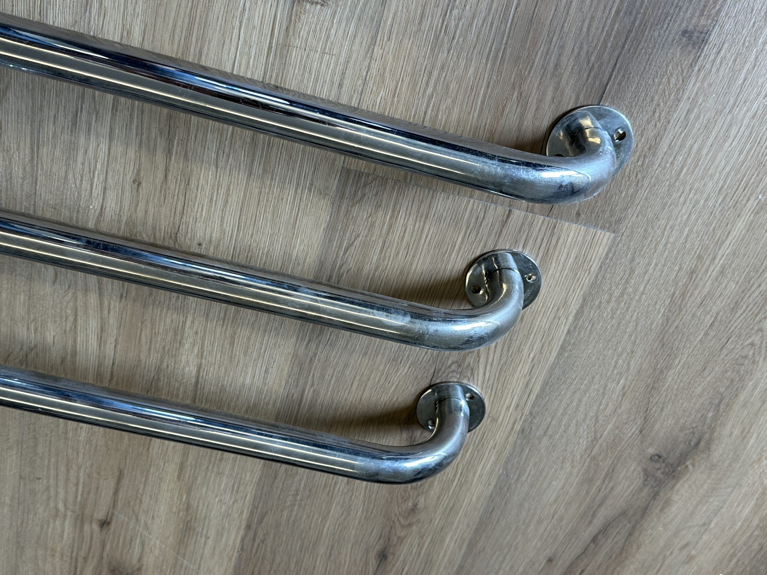 1in French Return Curtain Rods, 43-44.5in Length, Set of 3
