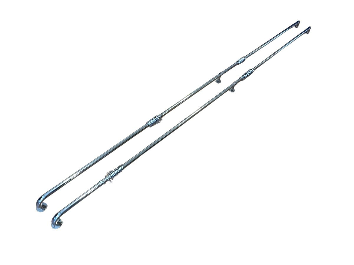 1in French Return Curtain Rods, 122in Length, Pair