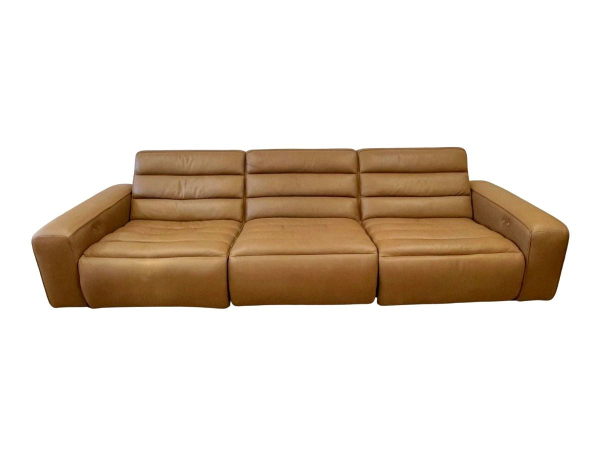 RH Chelsea Modular Leather 3-Piece Recliner Sofa
