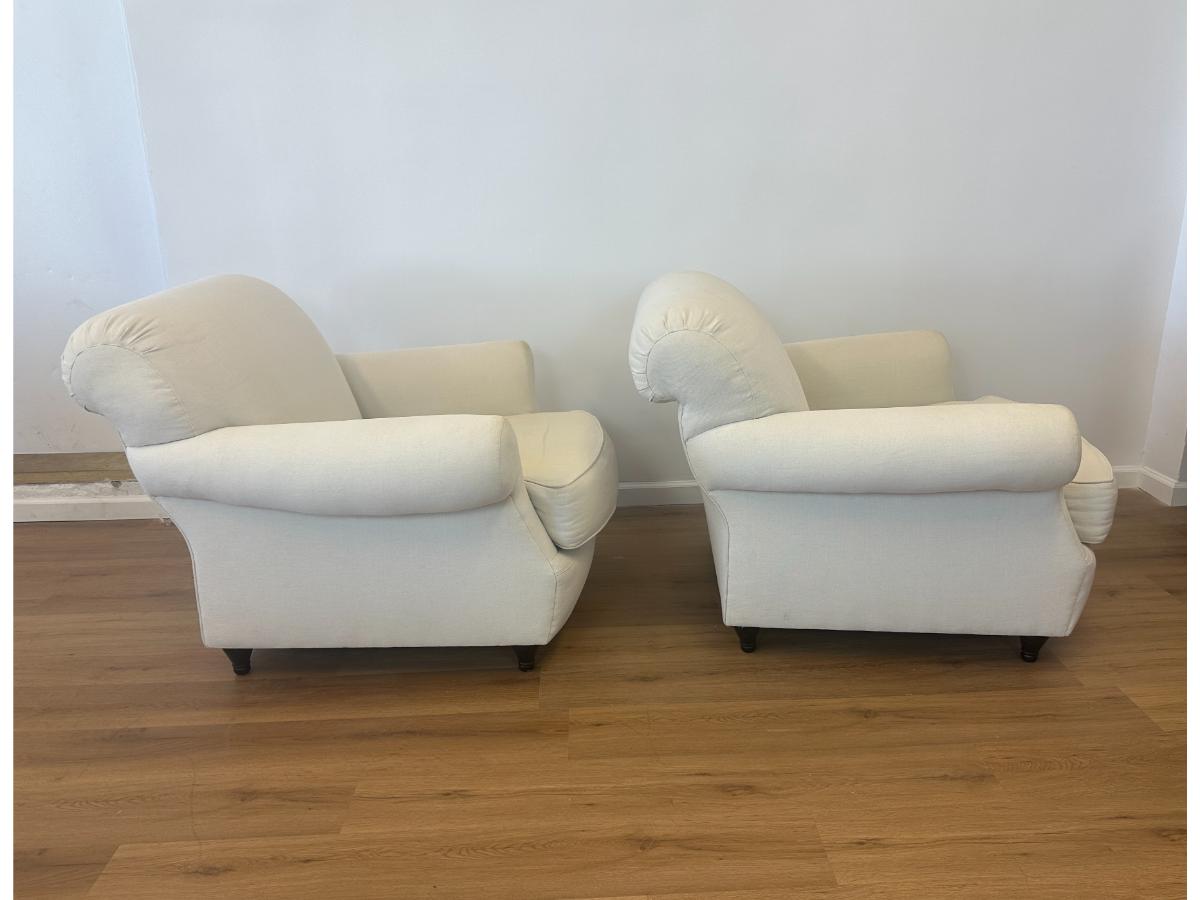 Jean Michel Frank Arm Chairs, Pair