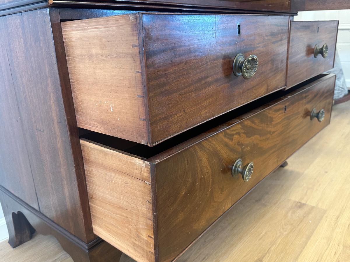 Antique Mahogany Linen Press