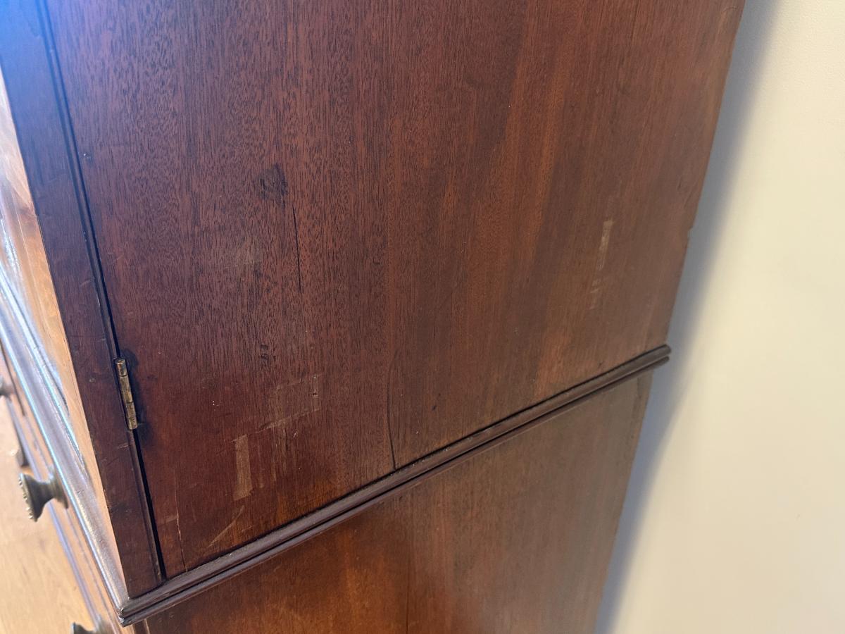 Antique Mahogany Linen Press