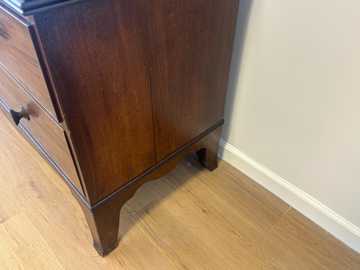 Antique Mahogany Linen Press