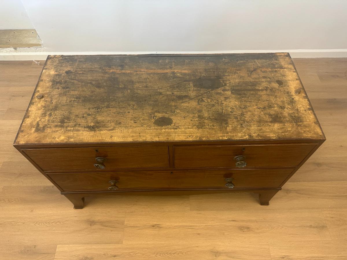 Antique Mahogany Linen Press