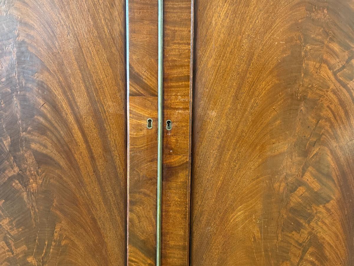 Antique Mahogany Linen Press