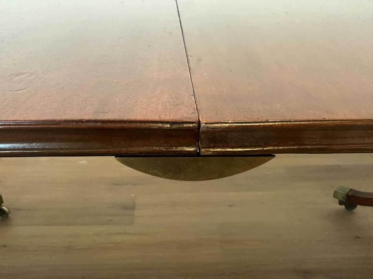 Antique Double Pedestal Two-Part Mahogany Tilt Top Dining Table