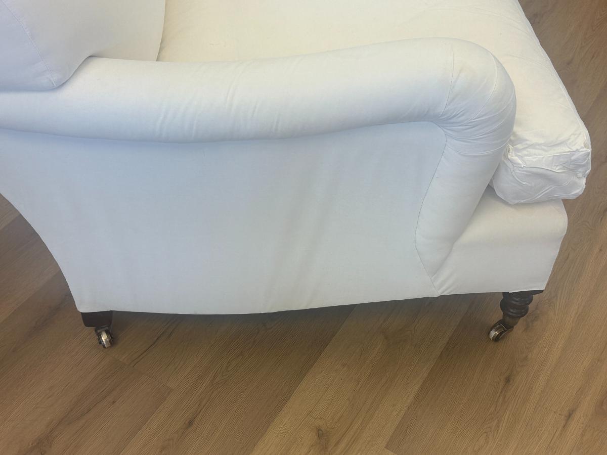 George Smith Standard Arm Single Cushion Sofa, Muslin