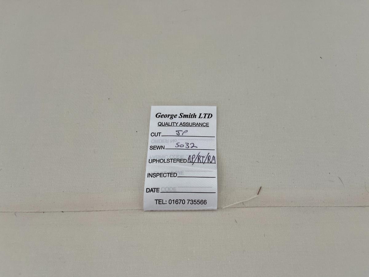 George Smith Standard Arm Single Cushion Sofa, Muslin