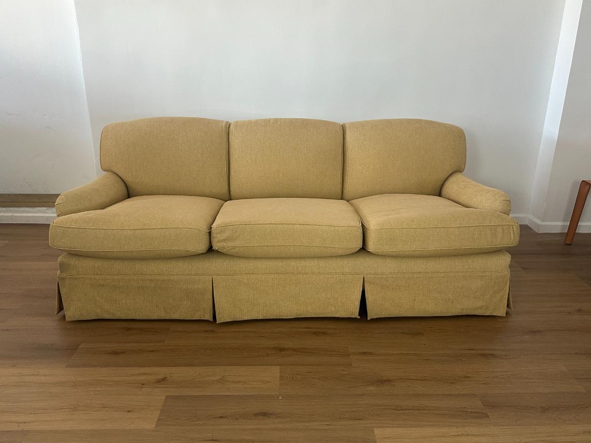 Skirted 90" Standard Arm Sofa