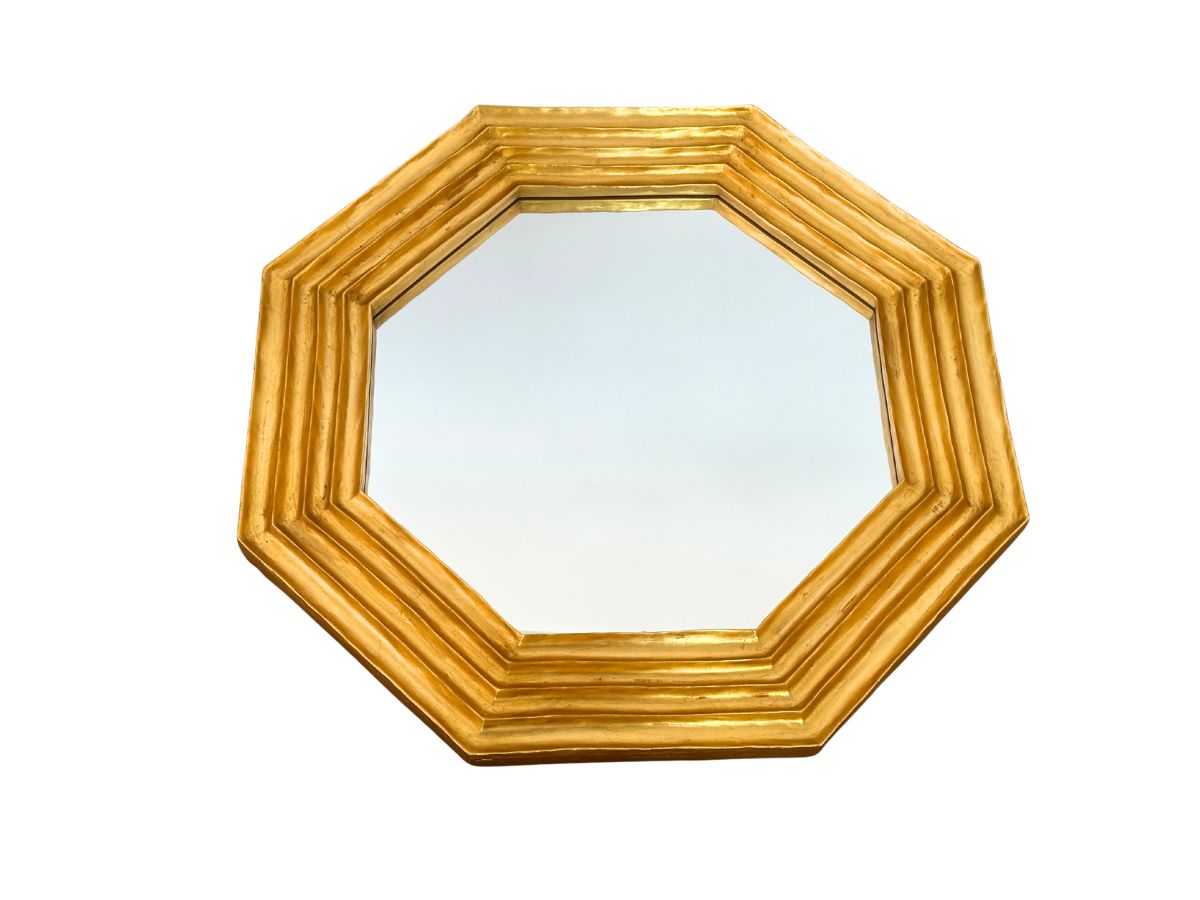 Carol Canner for Carvers Guild Octagon Quartet Mirror in Gold Leaf