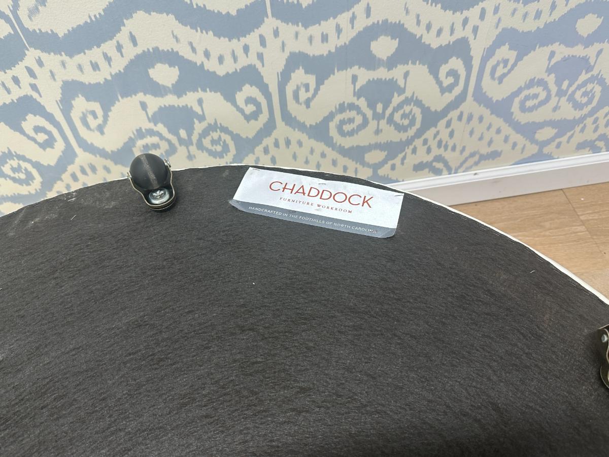 Round Chaddock Ottoman on Casters
