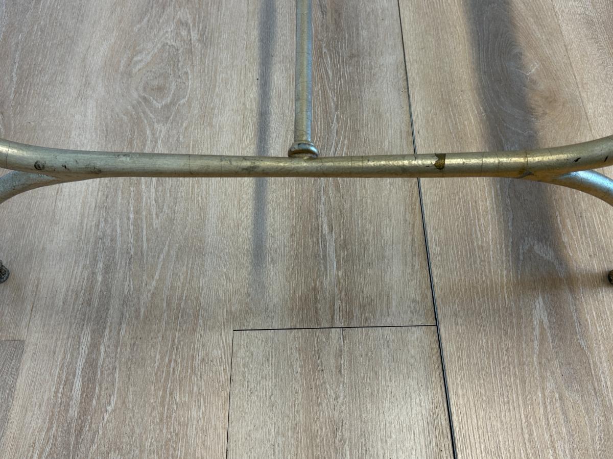 Gold and Glass Cocktail Table