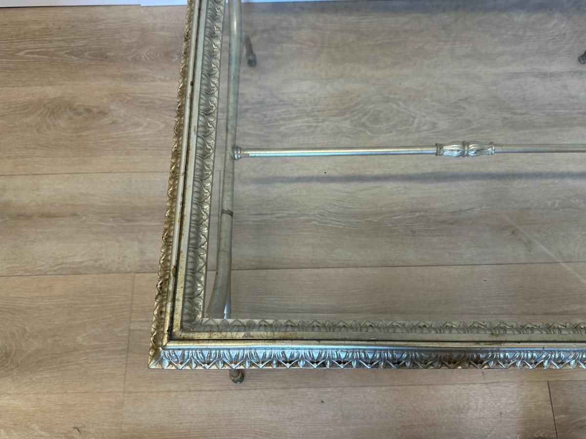 Gold and Glass Cocktail Table