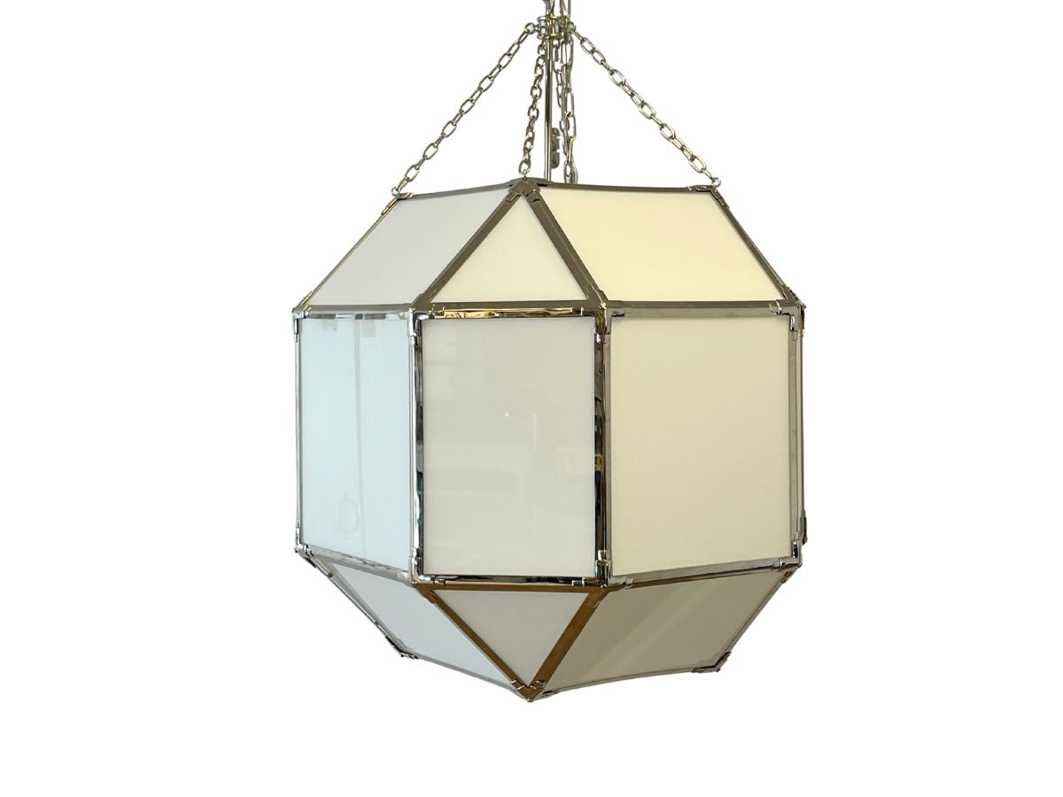 Visual Comfort Morris Grande Lantern in Polished Nickel