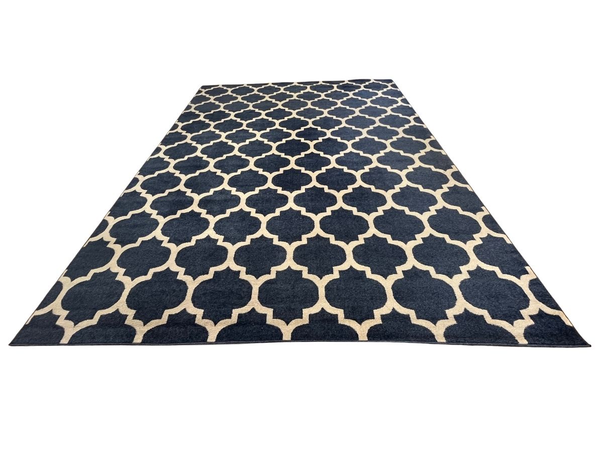 9 x 12 Quatrefoil Navy Rug