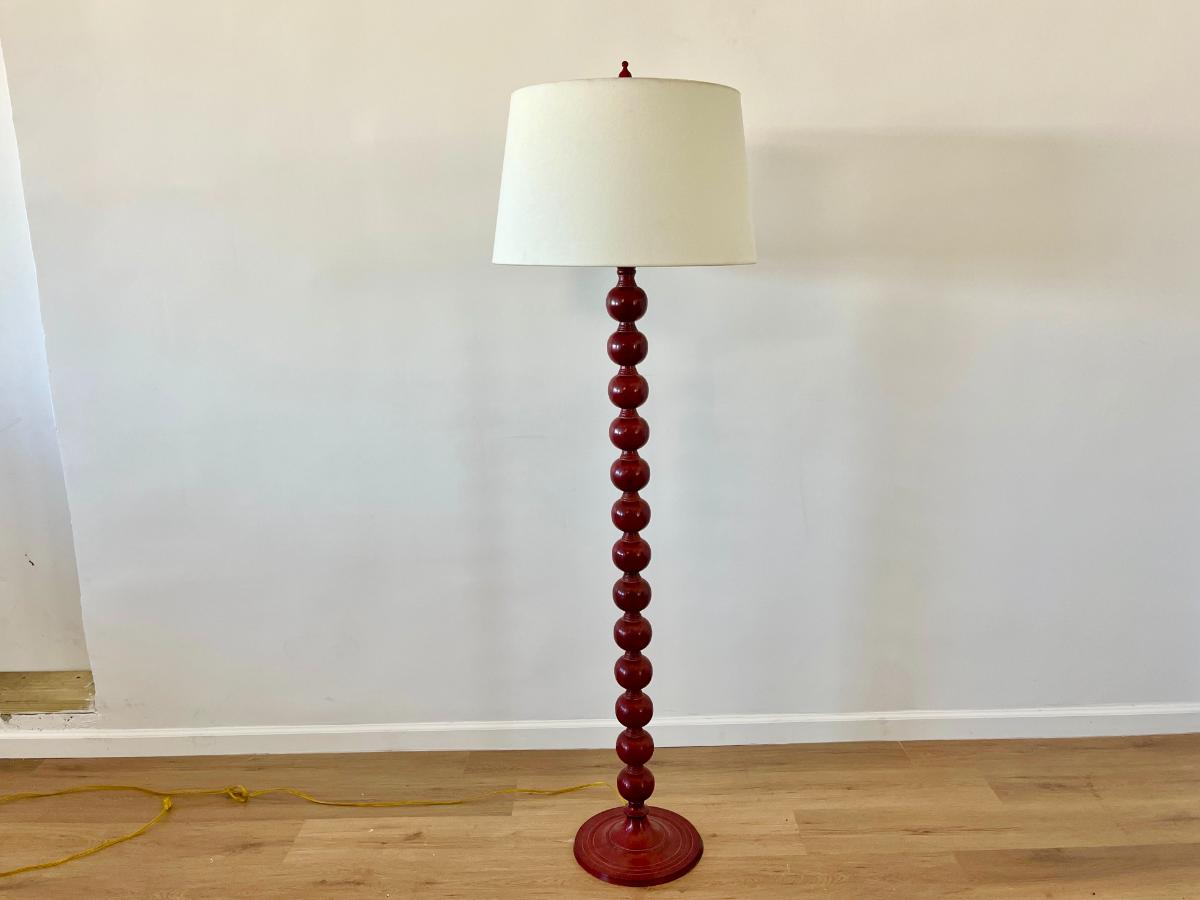 Bradburn Gallery Home Red Stacked Ball Floor Lamp
