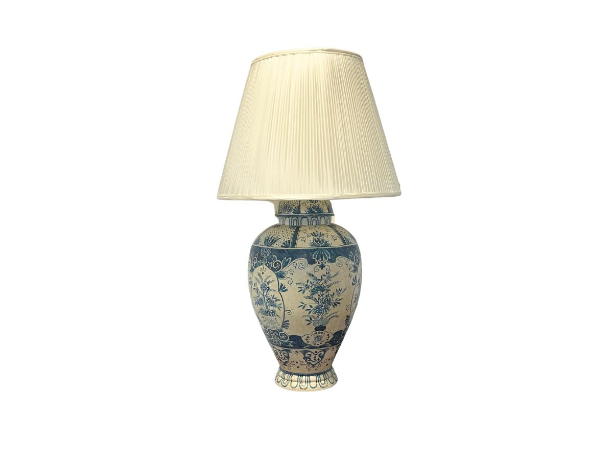 Large Blue & White Hand Painted Table Lamp