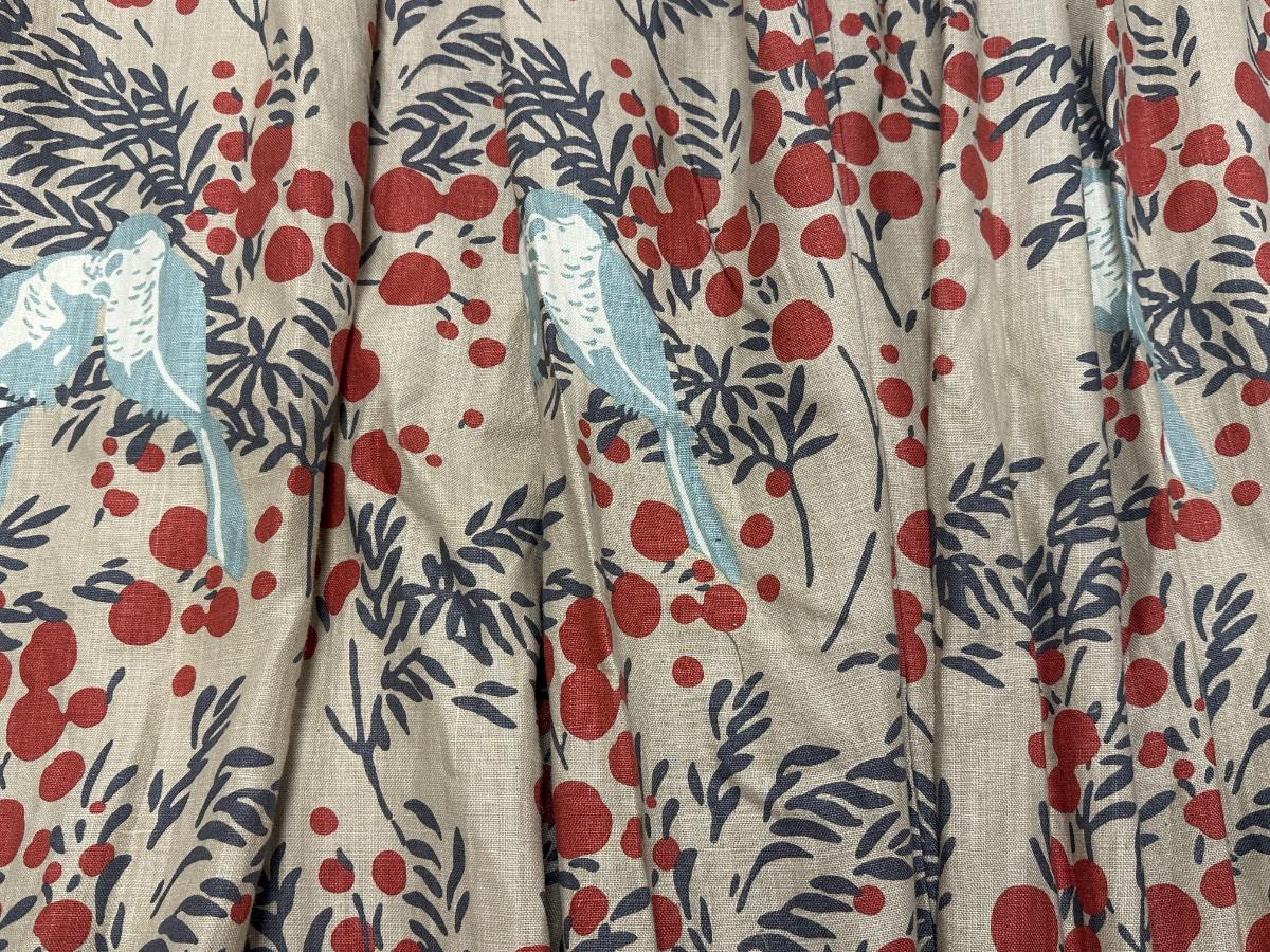 Romo Mirabel Curtain Panels in Strawberry Colorway, Set of 2 Panels (2 of 2 Sets)