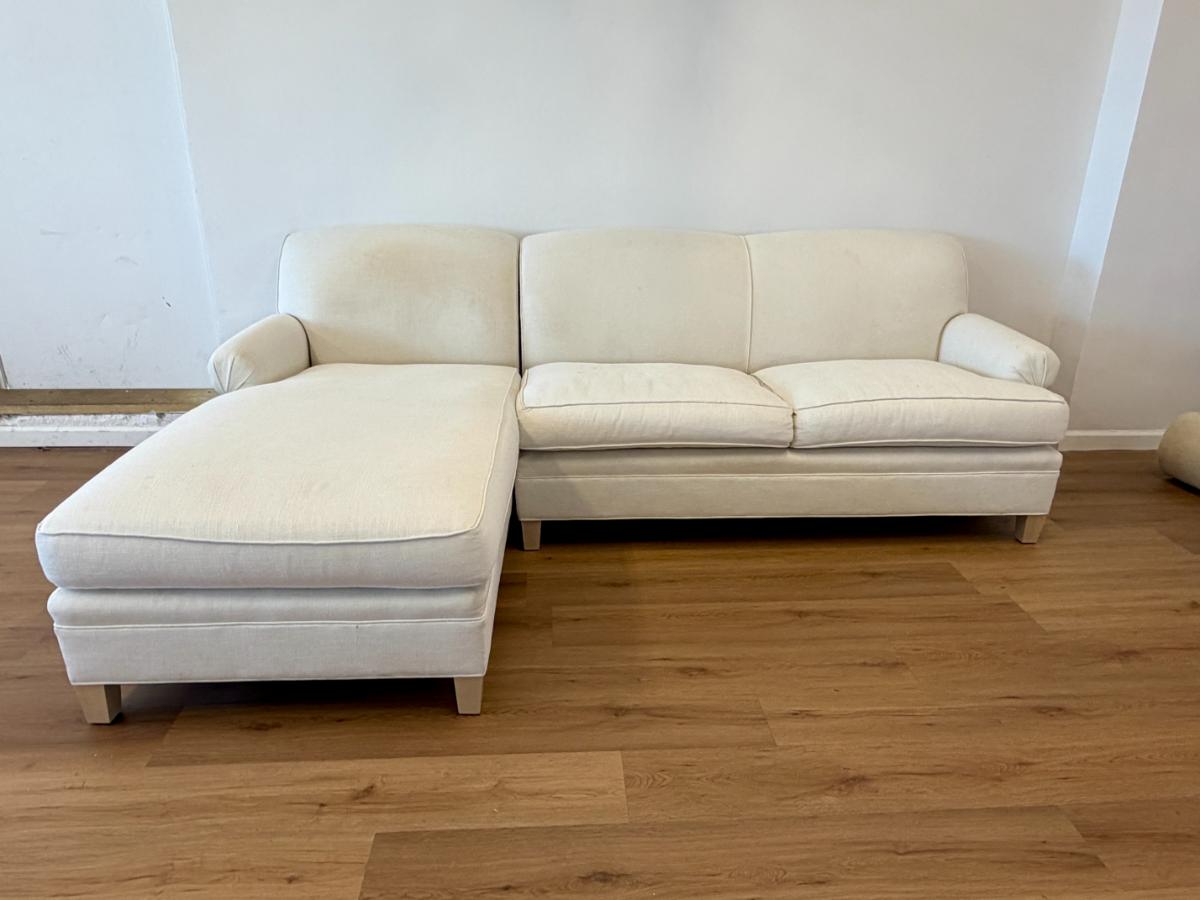 Maiden Home Carmine Sectional in Oyster Linen