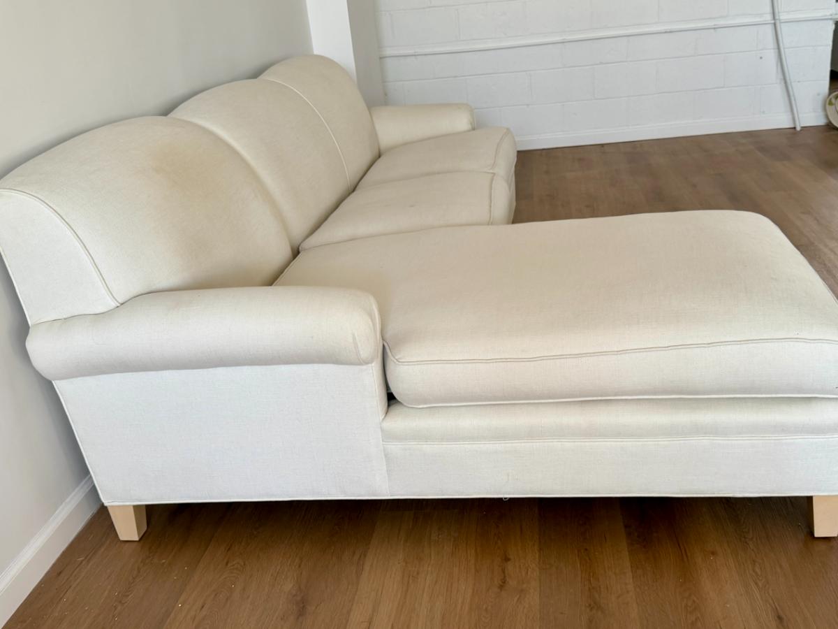 Maiden Home Carmine Sectional in Oyster Linen