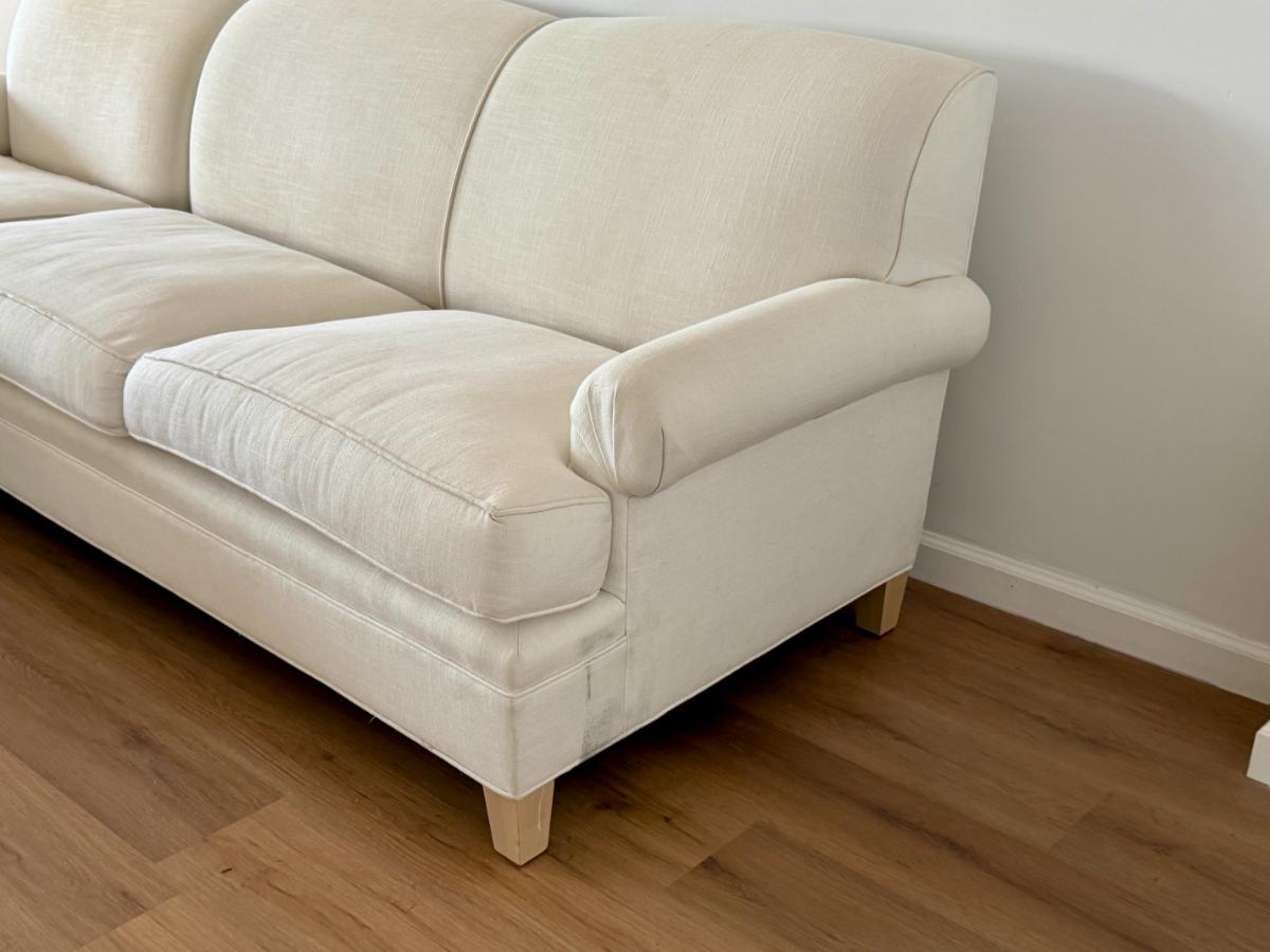 Maiden Home Carmine Sectional in Oyster Linen