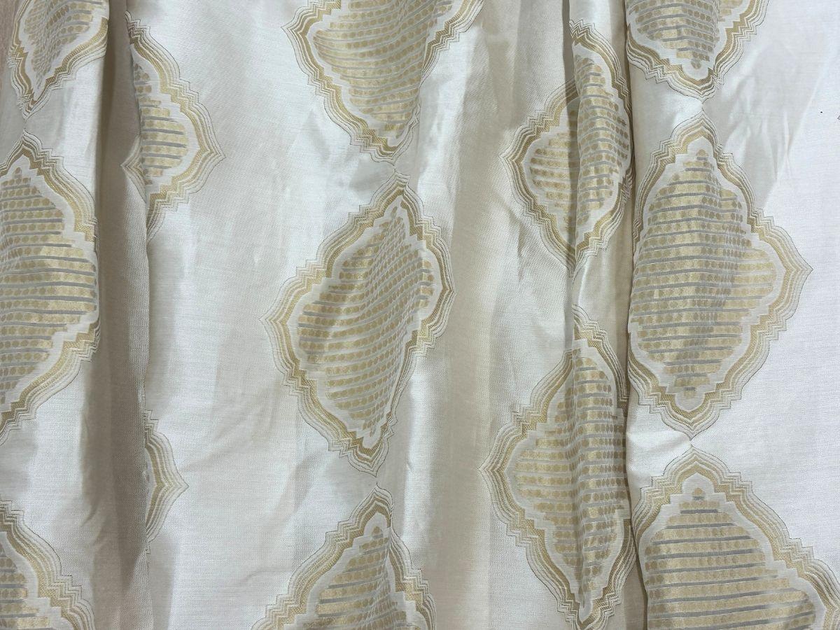 Elegant Silk Quatrefoil Window Panels, Set of 4 Panels (2 of 2 Sets)