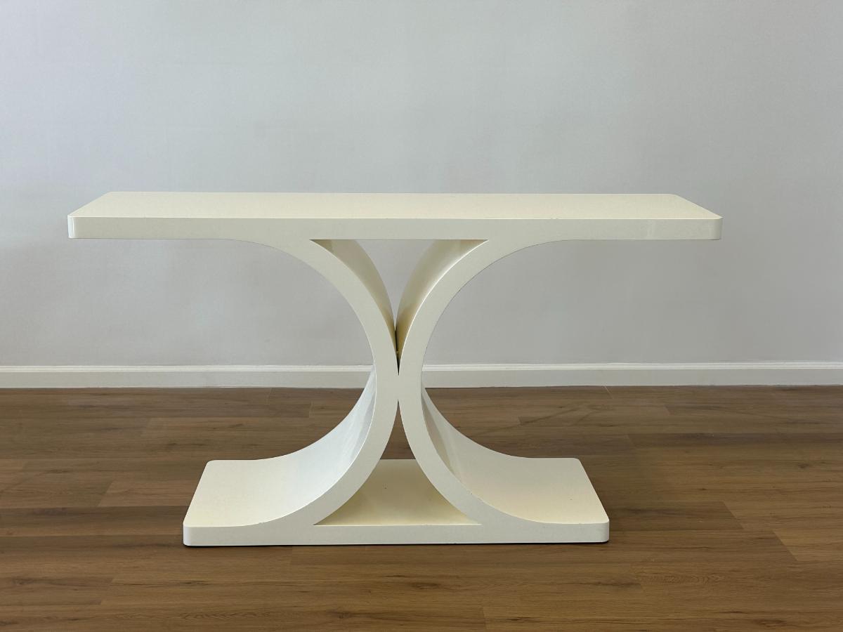 Karl Springer Style Lacquer Console Table