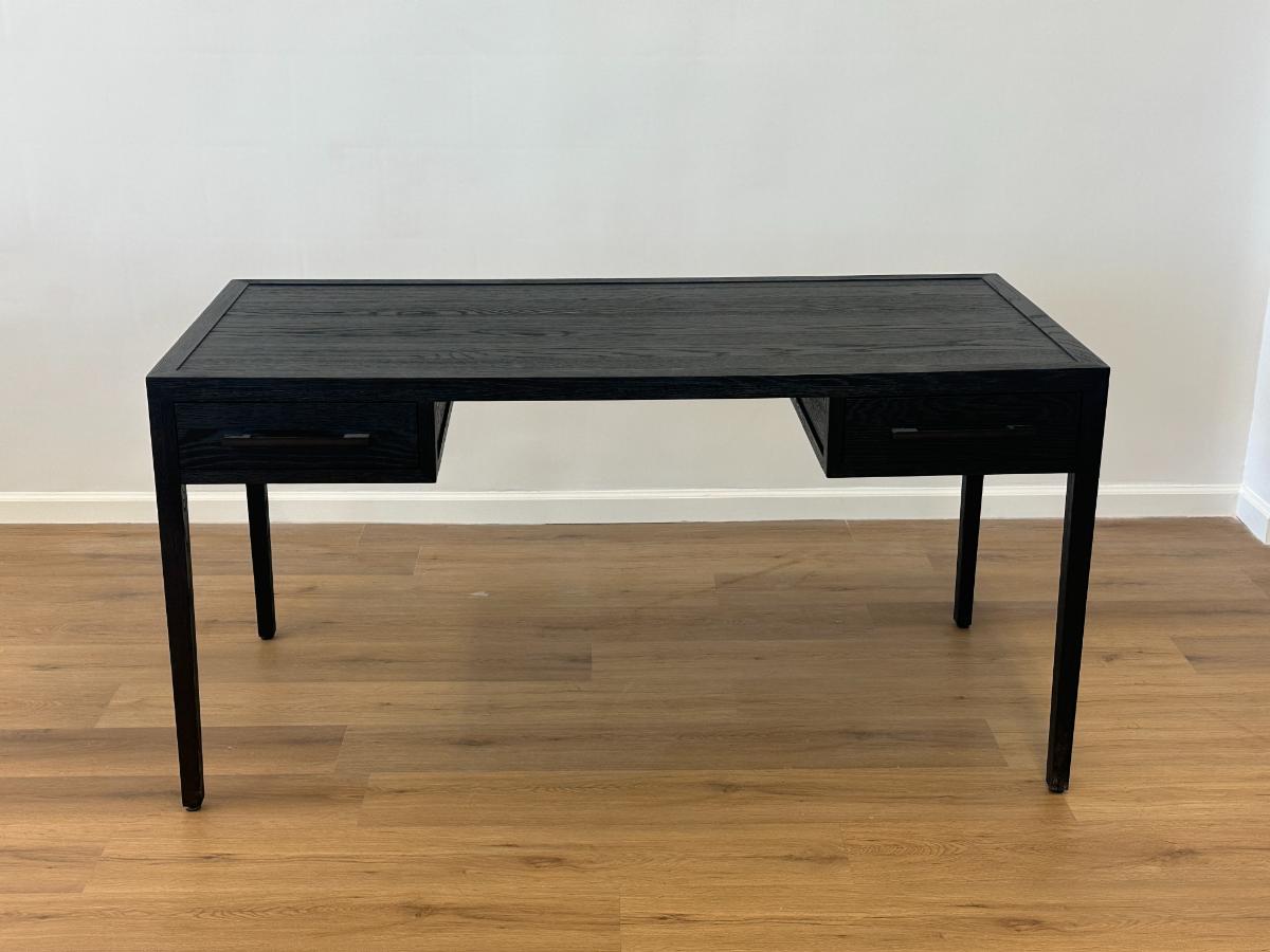 Restoration Hardware French Contemporary Desk in Black Oak