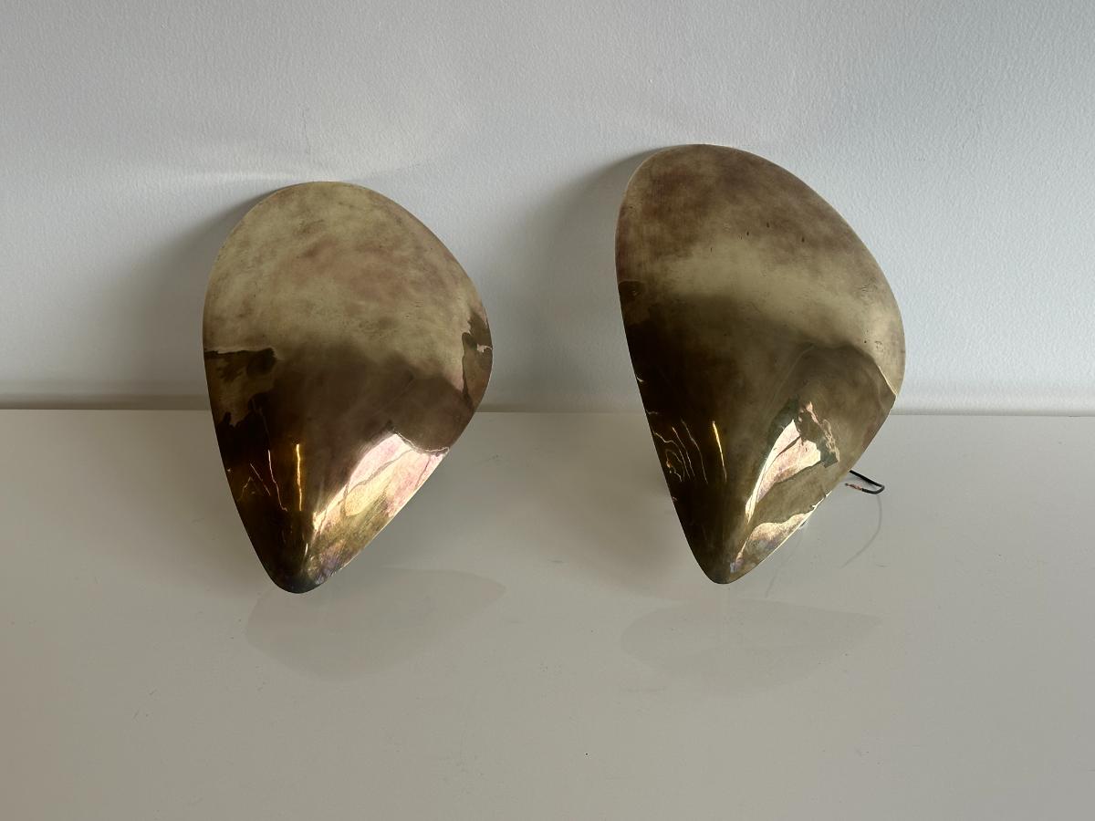 Mid Century Modern Brass Sconces