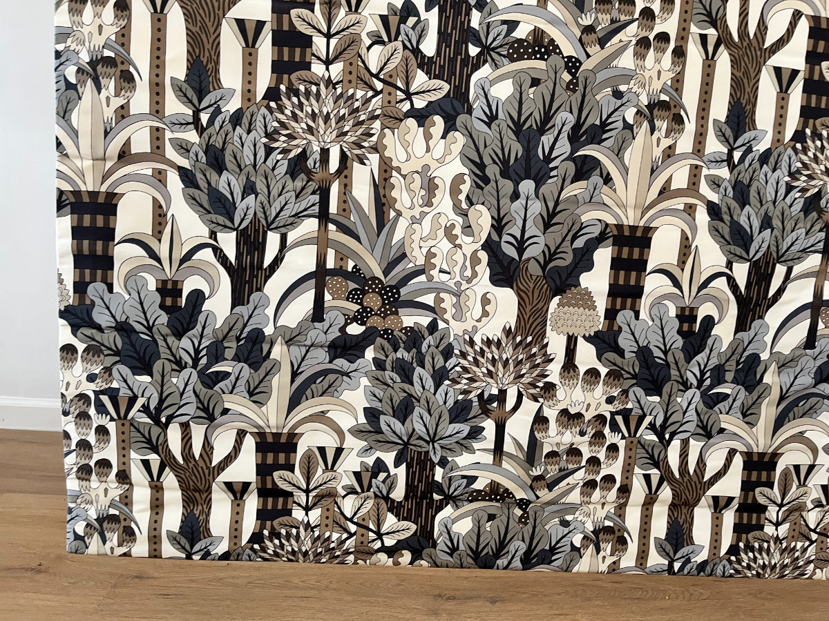 Hermes Jardin D'Osier Fabric Roman Shades, Pair