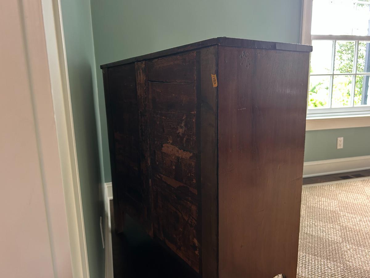 19th Century English Bow Front Chest of Drawers, Circa 1860