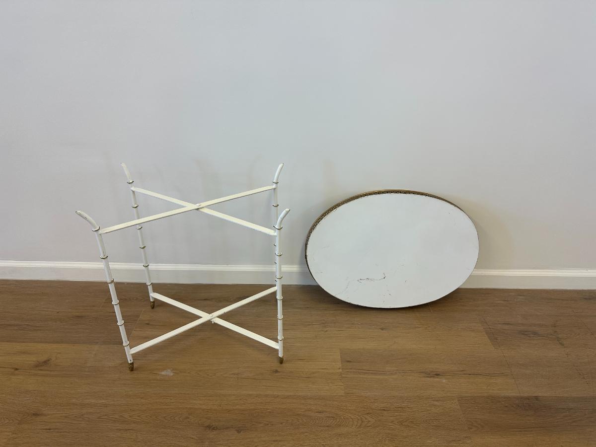 Oval Handpainted Tole Tray Table