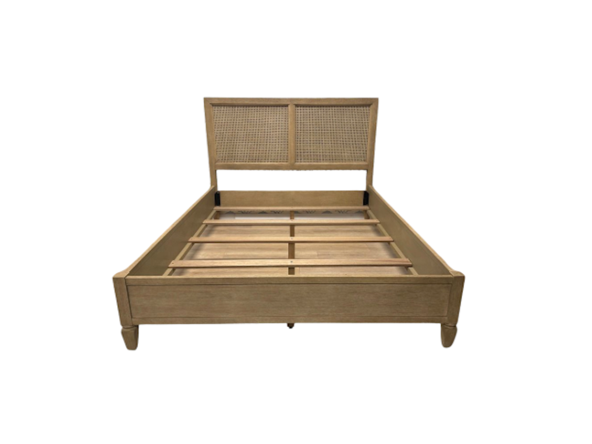 Pottery Barn Cane Bed, Queen