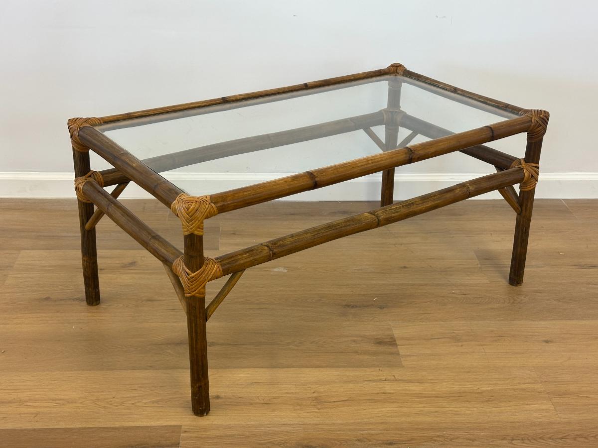Vintage Bamboo Cocktail Table