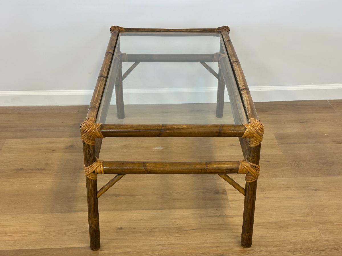 Vintage Bamboo Cocktail Table