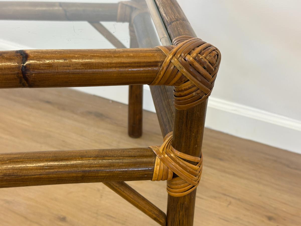Vintage Bamboo Cocktail Table