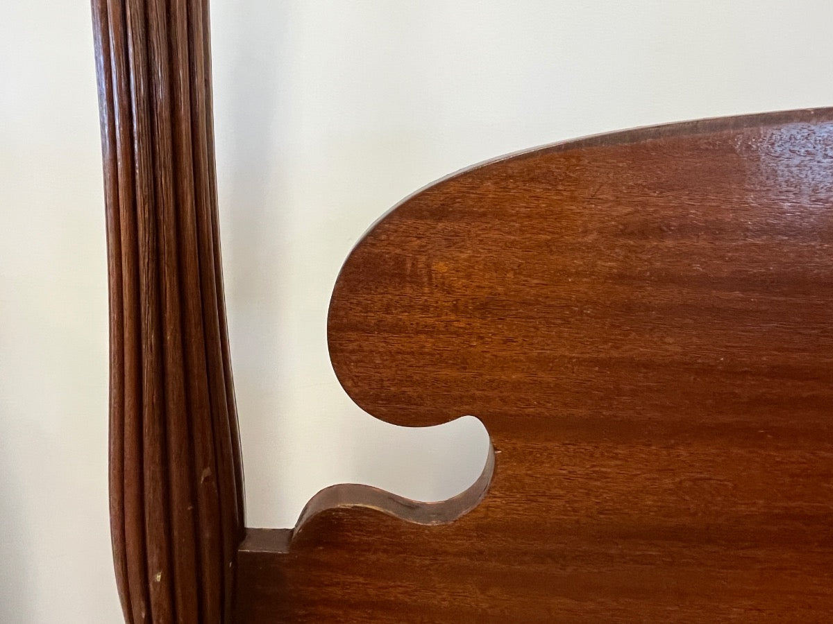 Vintage Federal Style Mahogany Twin Poster Beds, Pair