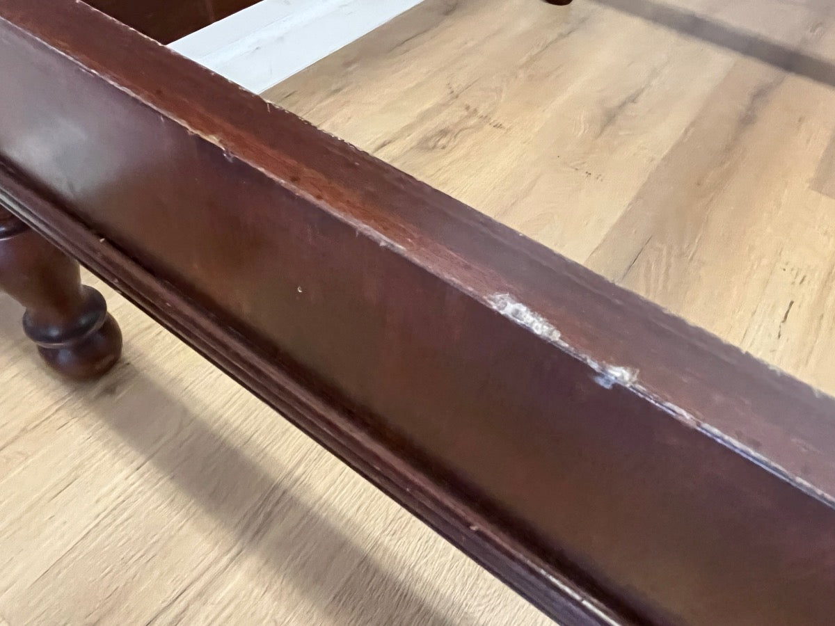 Vintage Federal Style Mahogany Twin Poster Beds, Pair