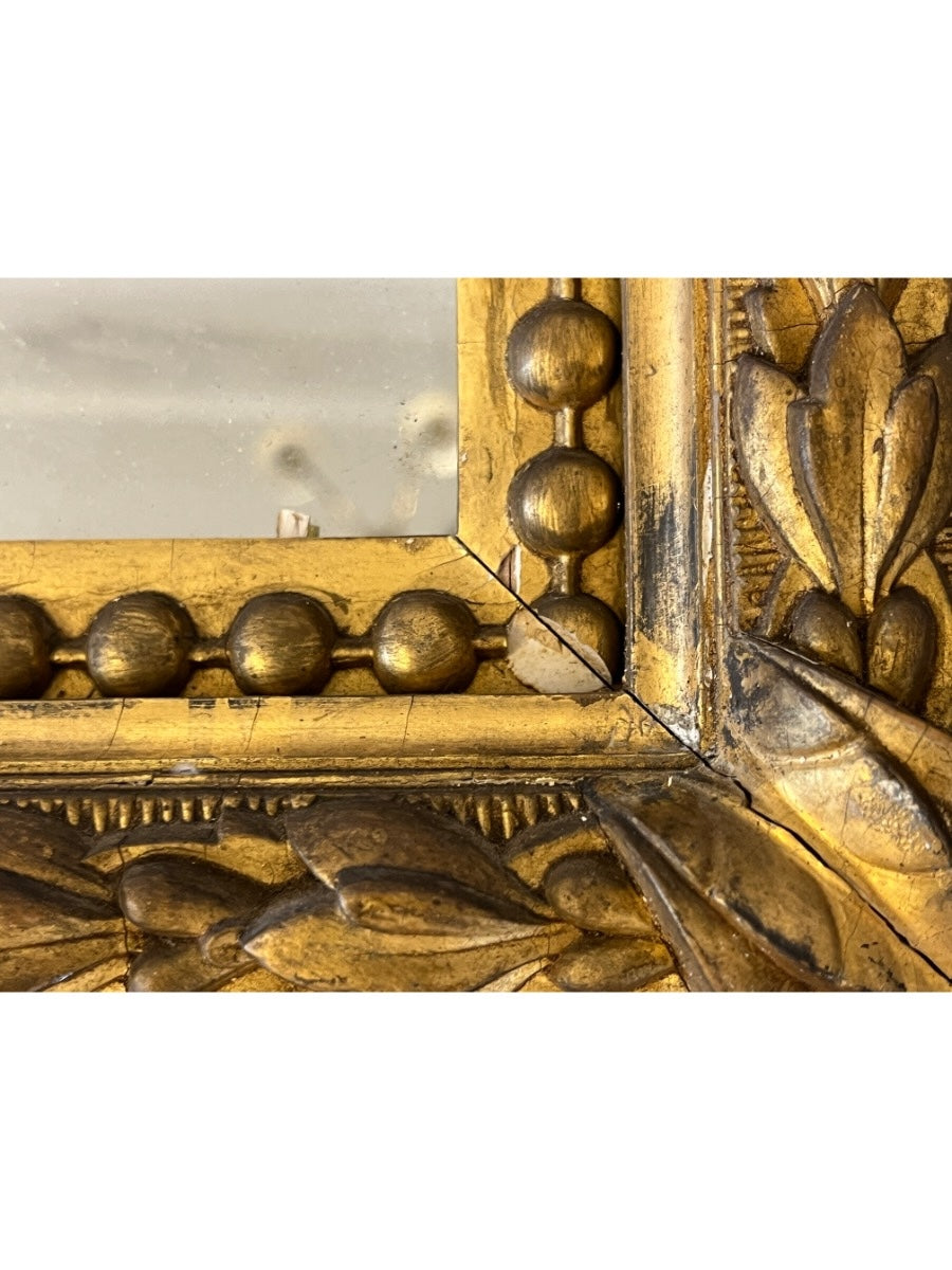 Antique French Napoleon III Ornate Gilt Wall Mirror