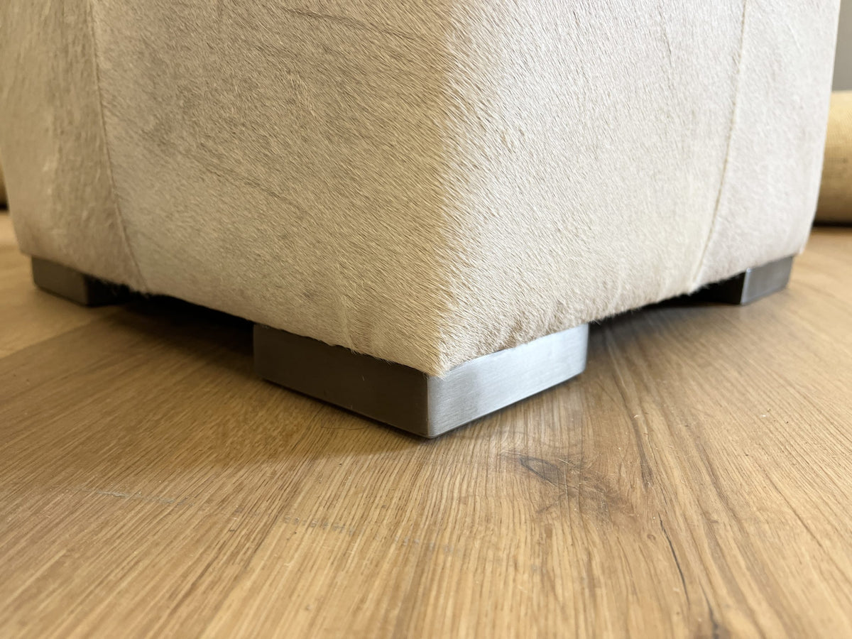 Made Goods Essex Stools, Grey Hide on Hide, Pair