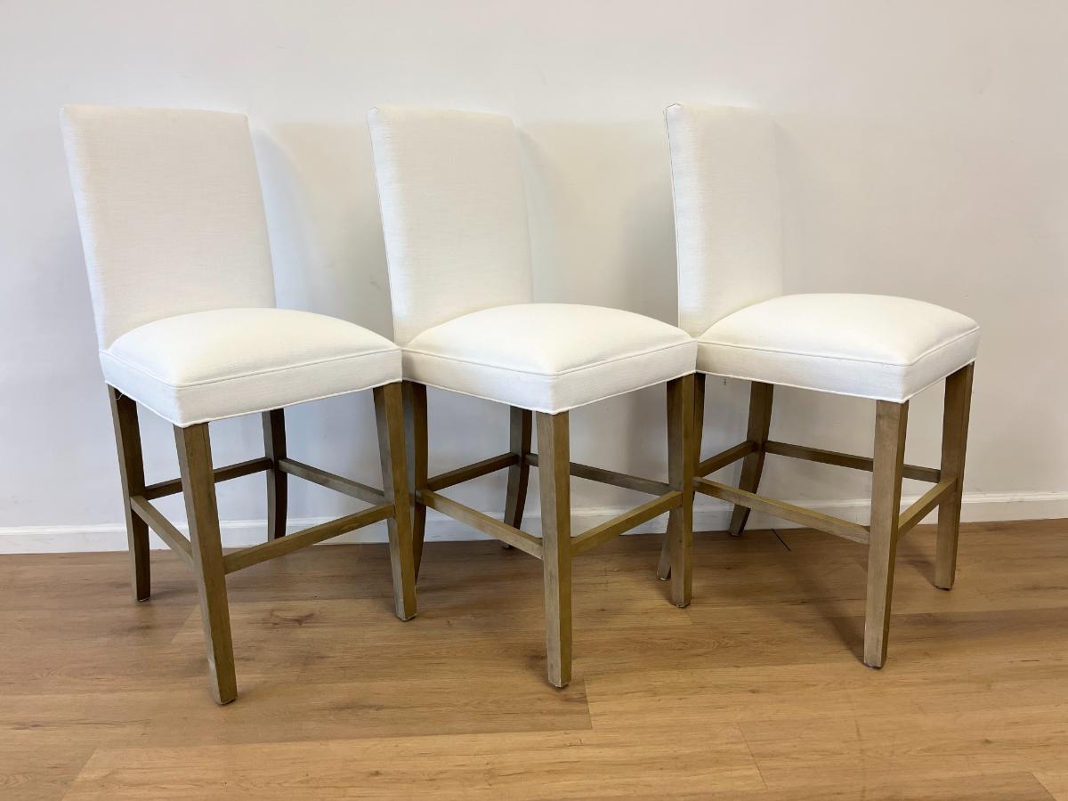 Restoration Hardware Morgan Armless Counter Stools, Set of 3