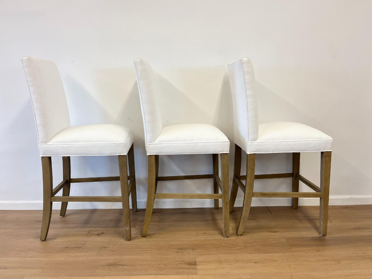 Restoration Hardware Morgan Armless Counter Stools, Set of 3