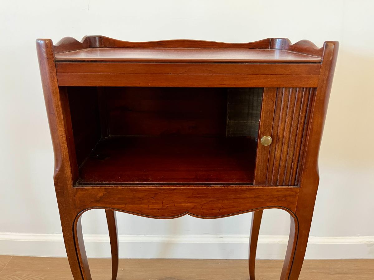 French Provincial Tambour Door Nightstand