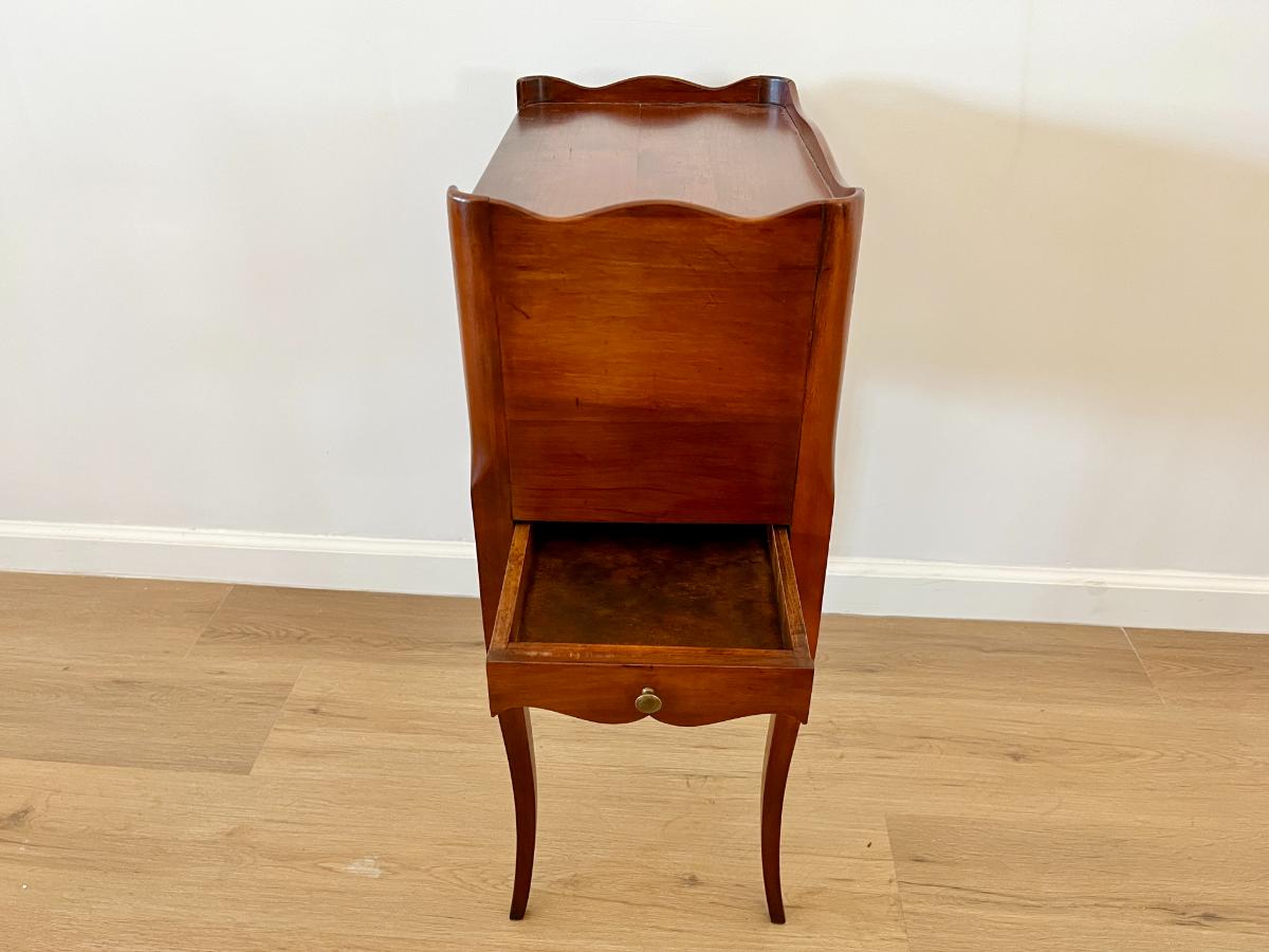 French Provincial Tambour Door Nightstand