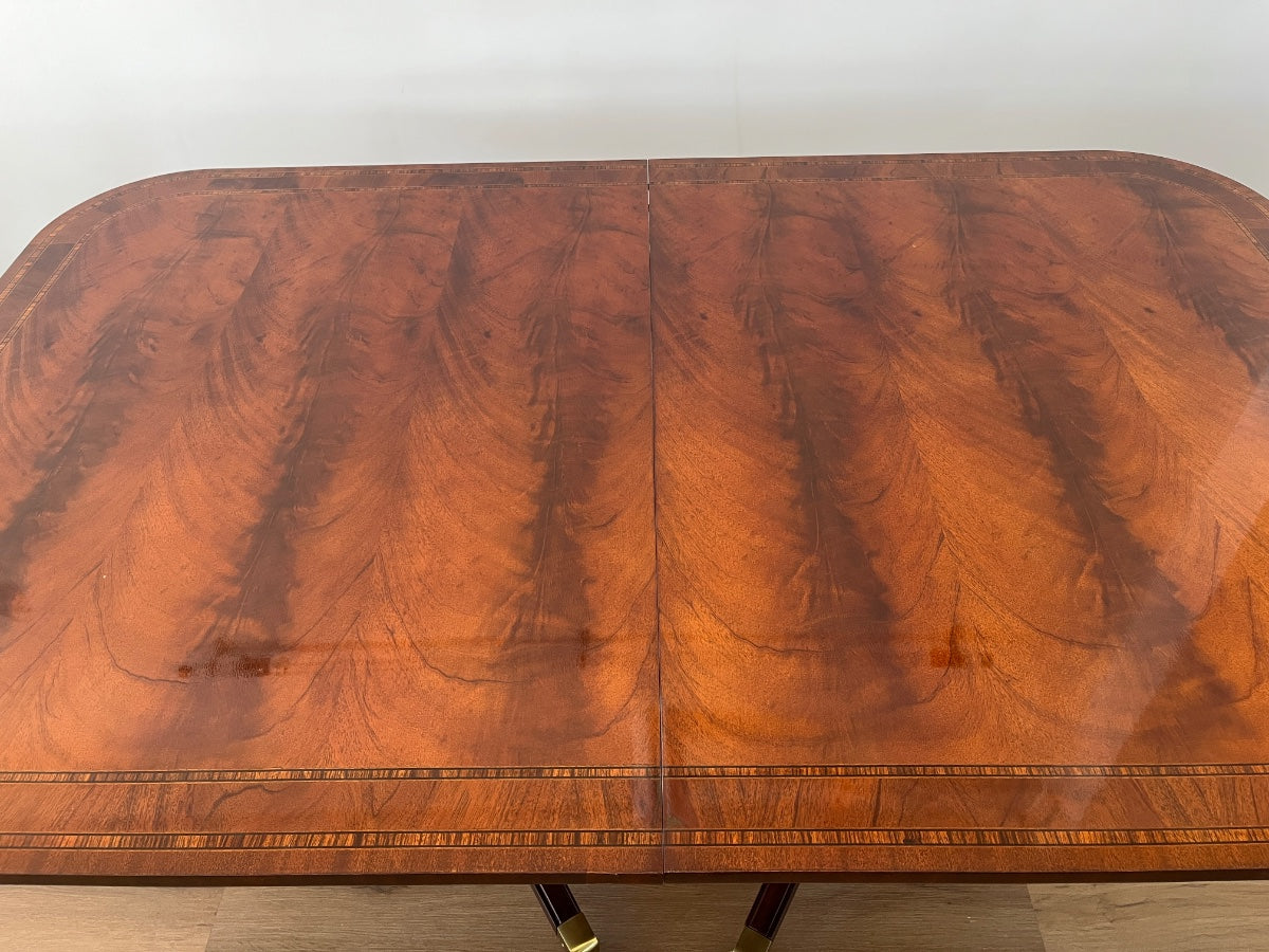 Hickory Chair Double Pedestal Mahogany Dining Table