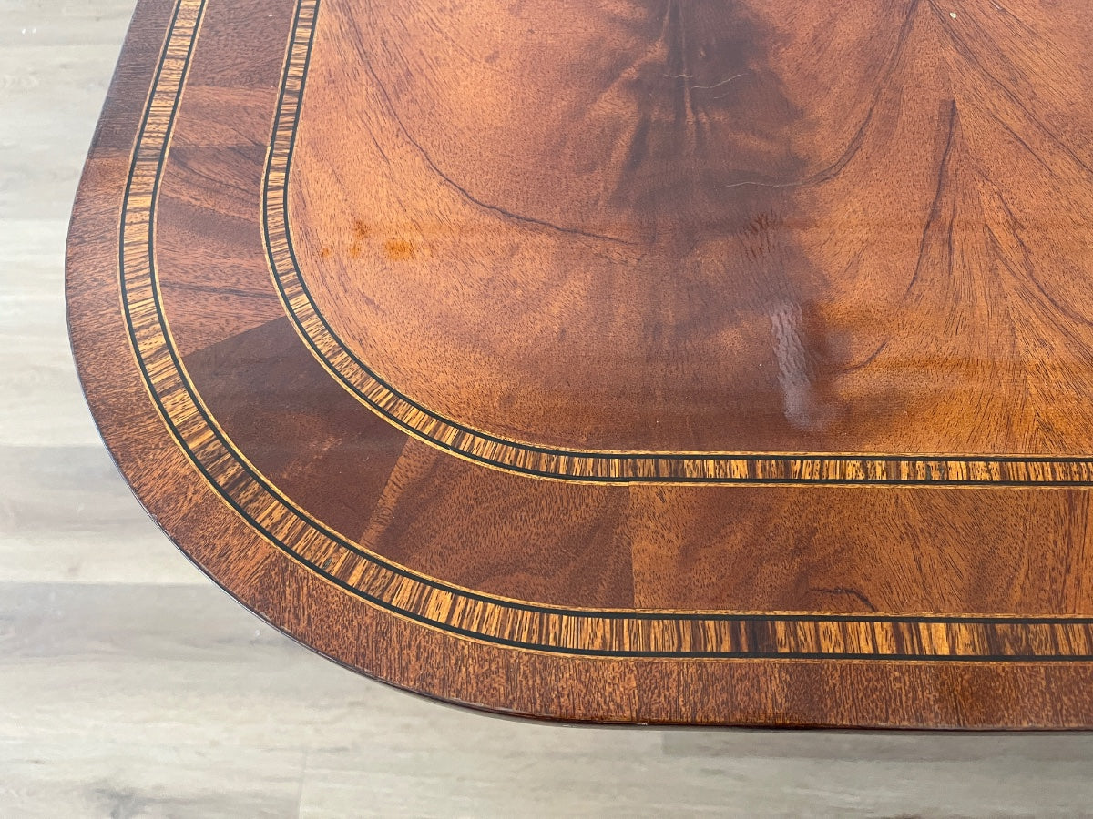 Hickory Chair Double Pedestal Mahogany Dining Table