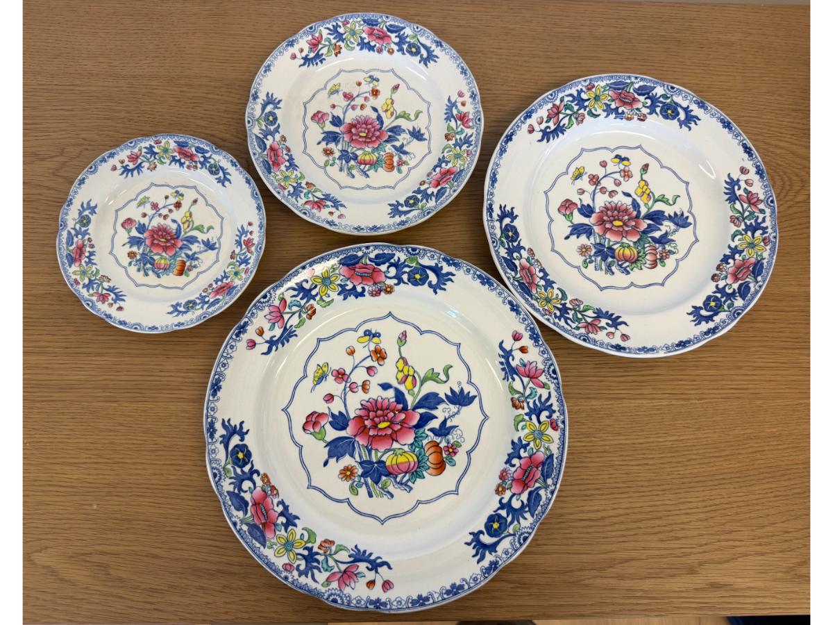 Vintage Copeland Spode “Bang Up” Pattern, Service for 12