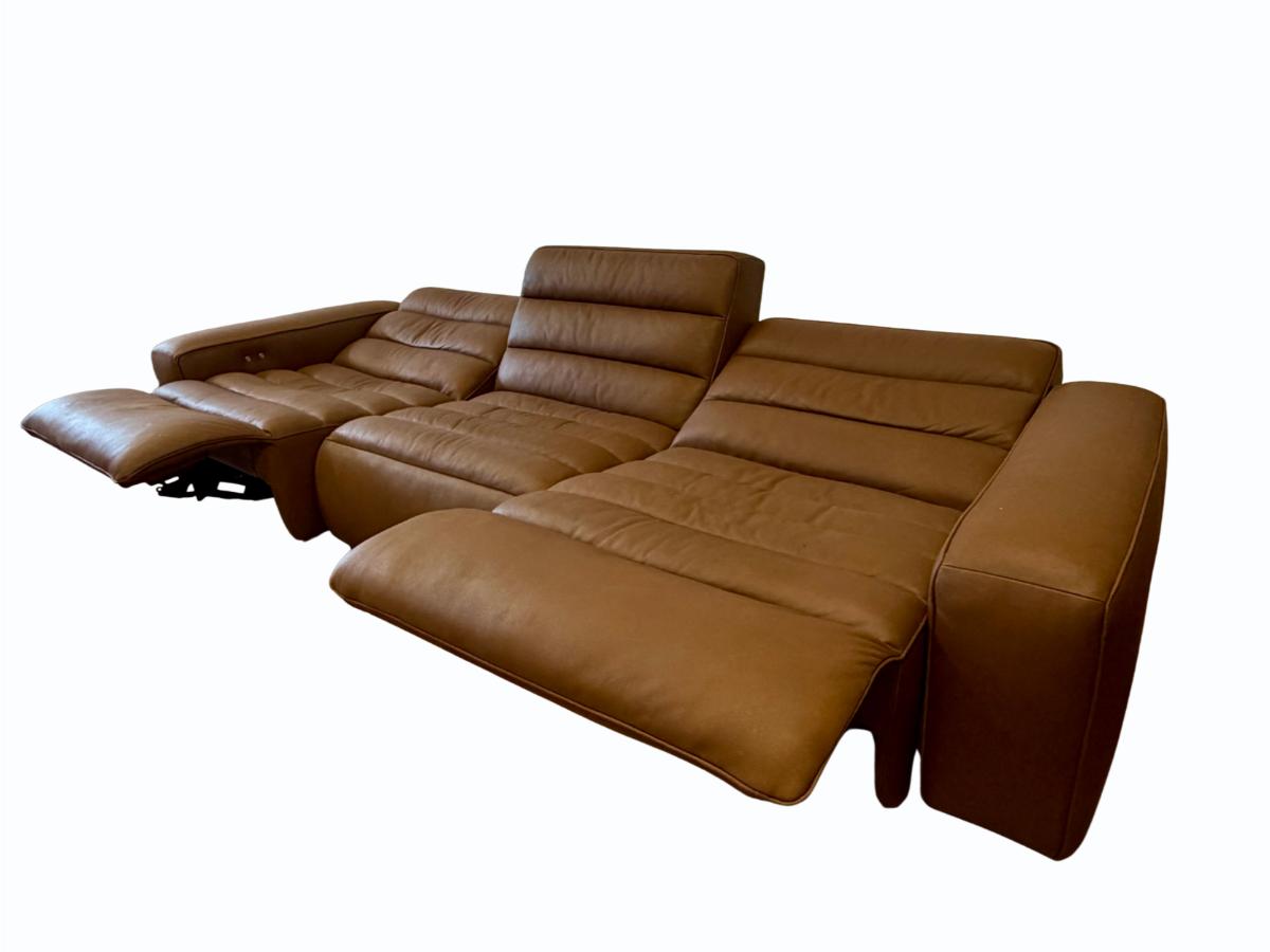 RH Chelsea Modular Leather 3-Piece Recliner Sofa