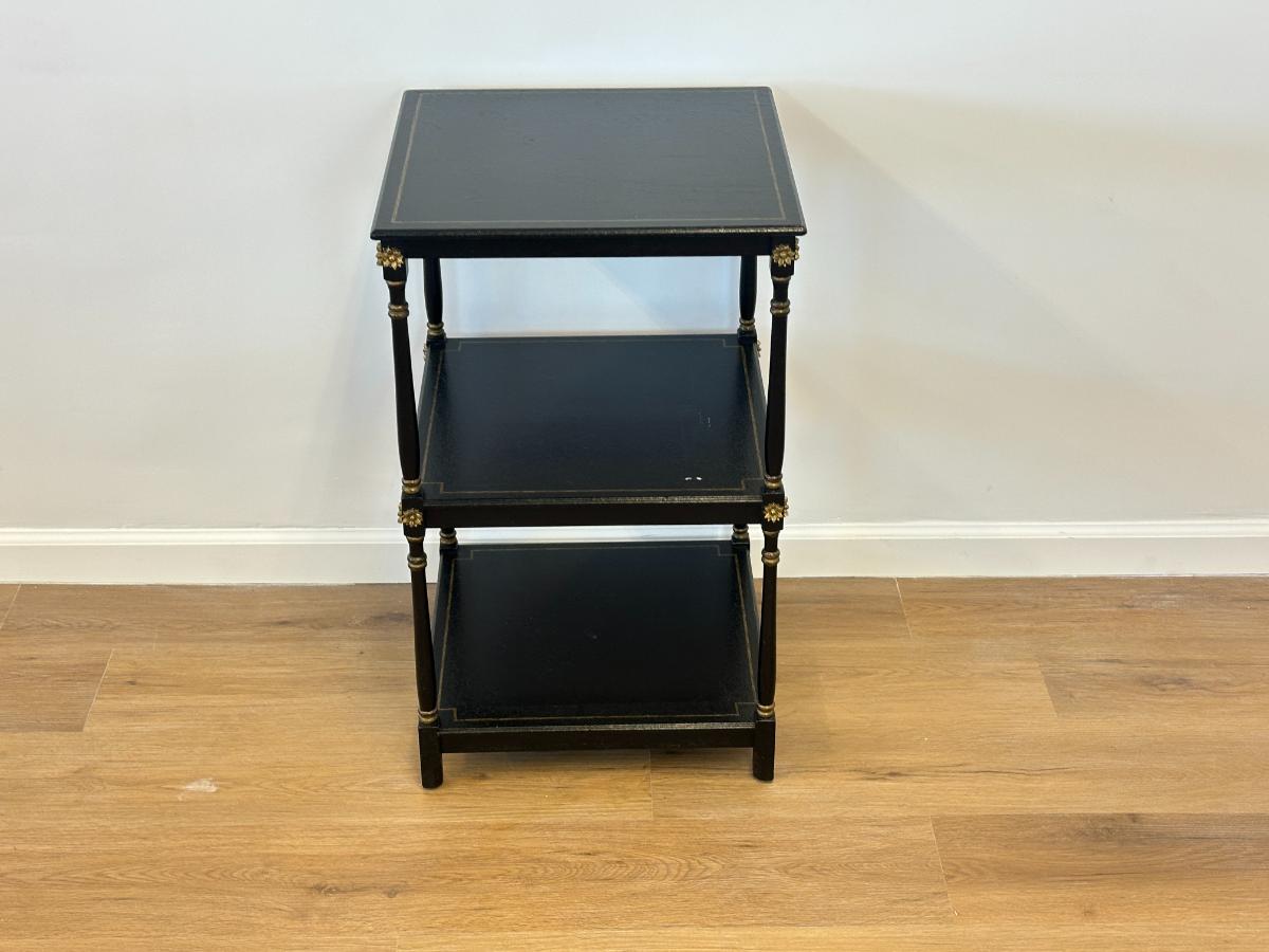 Black & Gold Three Tier Etagere from John Rosselli & Associates